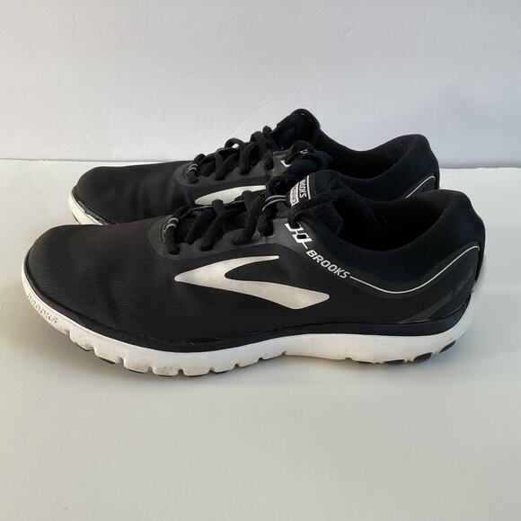 Brooks 1202621B048 Pure Flow 7 Black Running Shoes Sneakers 8 B Womens - Picture 1 of 11